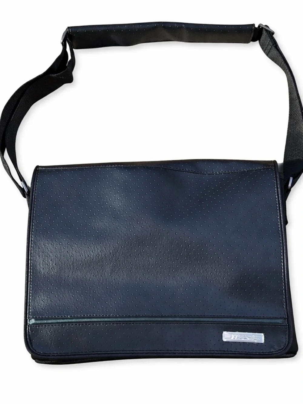 Bose Sound Dock Messenger‎ Bag Carrying Case Black Leather w/ Straps